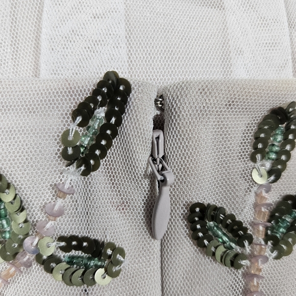 Adrianna Papell Floral Sequin Maxi Gown Sz 6 PETITE Formal Fairy Whimsical Dress - Picture 12 of 16